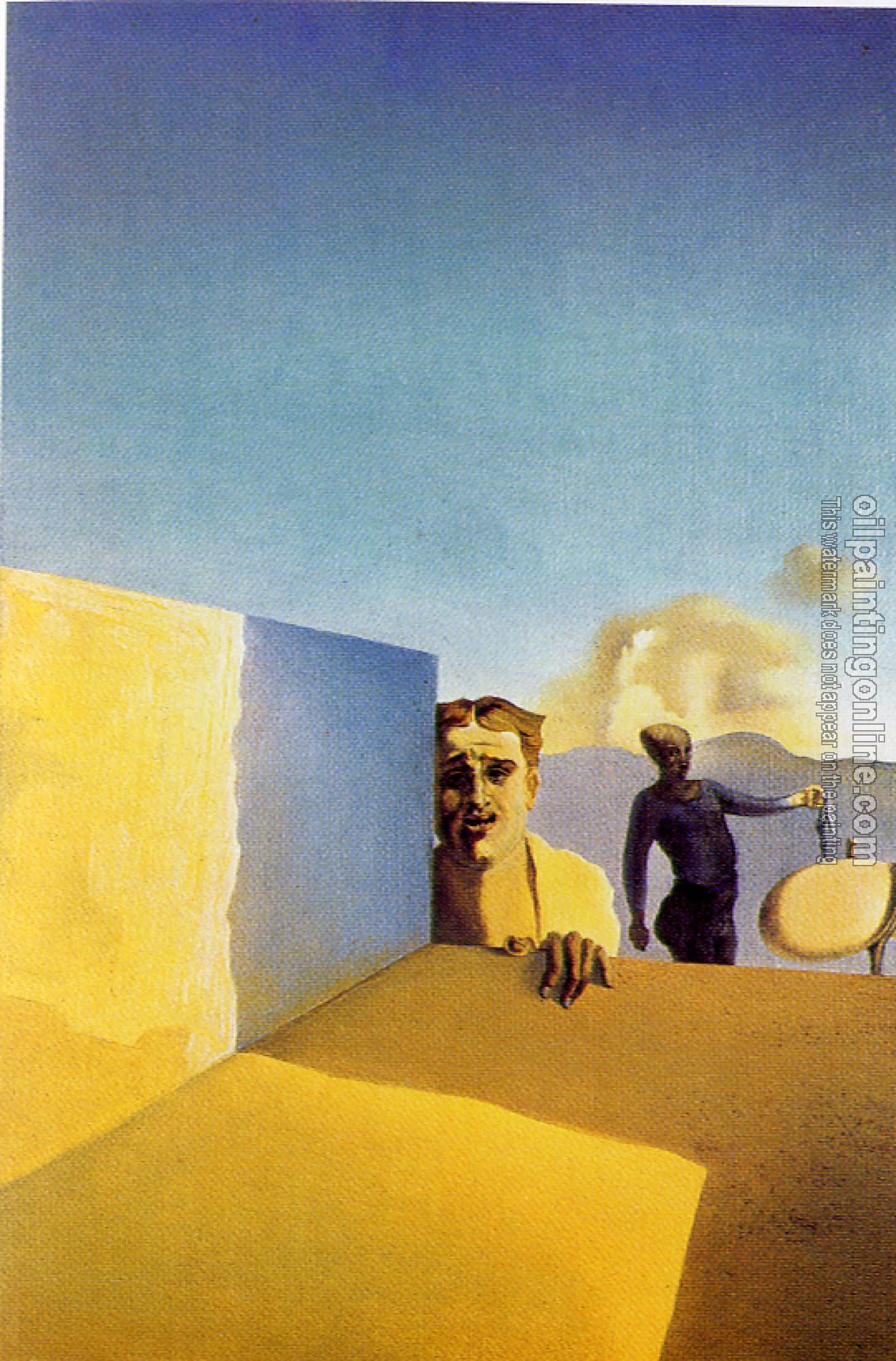 Dali, Salvador - Barber Saddened by the Persistence of Good Weather (The Anguished Barber)